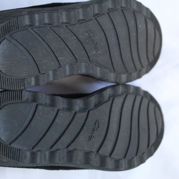 Women's Suede Wedge Ankle Bootie Black Size 7 - Picture 6 of 6